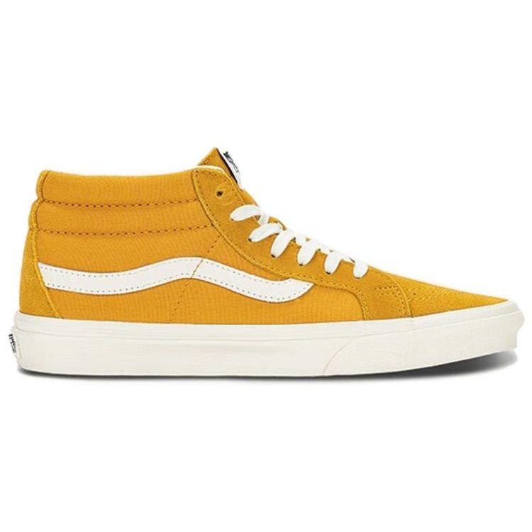 Vans Sk8 Comfortable Fashion Versatile Mid-Top Skate Shoes Unisex Skate Shoes Yellow VN0A391FDVR