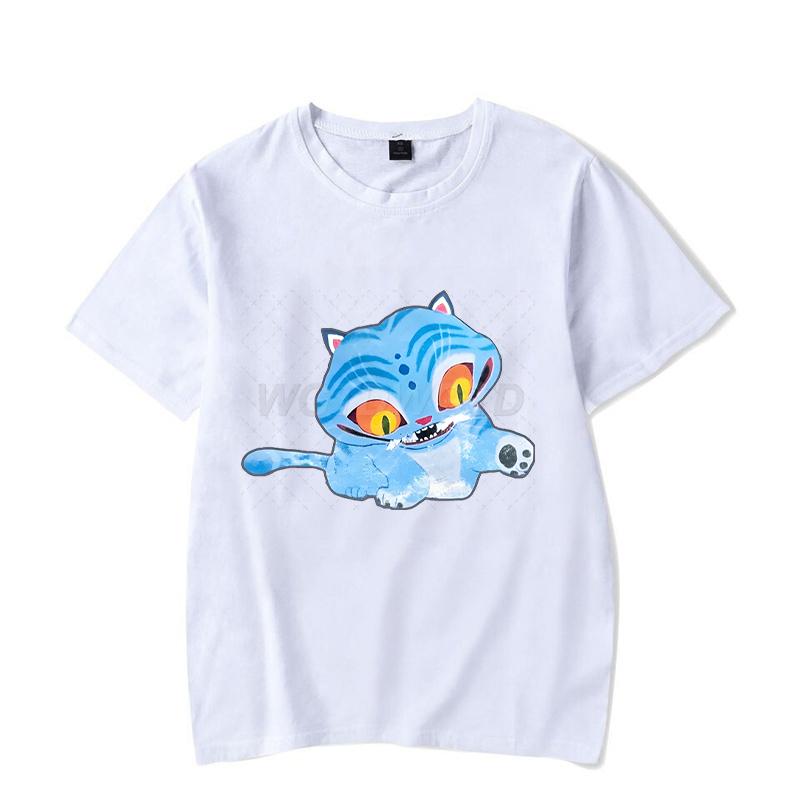 New T-shirt KPop Demon Hunters Cartoon Tiger Short-sleeved Tops Summer Men Women Clothes Anime Graphic Korean Style T-shirt