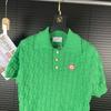 CA Summer Unisex Short Sleeve Knit Polo with Pearl Buttons