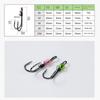 5pcs Double hook High-carbon Steel Fishhook Wacky Weedless Worm Fishing Hook  Sea Fishing