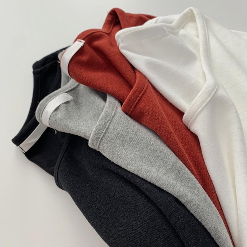 Women's Plus Size Cotton Long Sleeve Curved Hem T-Shirt for Autumn