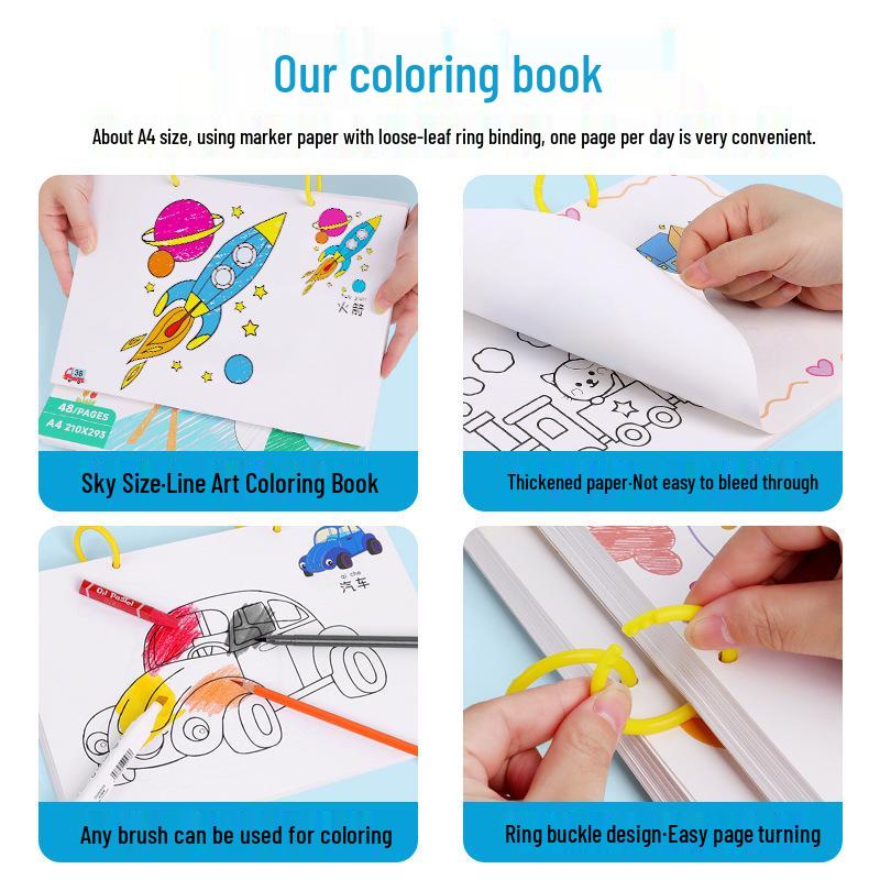 Kinder Mal- & Malbuch: Skizzenübung für Kinder ab 3 Jahren