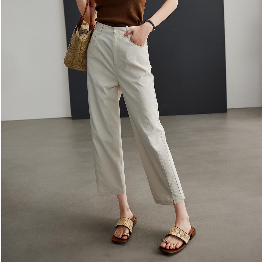 Leg Slit Thin Casual Pants for Women, 2026 Summer Fashion, Loose and Versatile, Slimming Straight Leg Pants