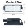 2 Stück Auto LED Kennzeichenleuchten Canbus Für Renault Clio Laguna Megane Twingo Master Vel Satis Espace Nummer Rücklichtlampe 6500K Weiß