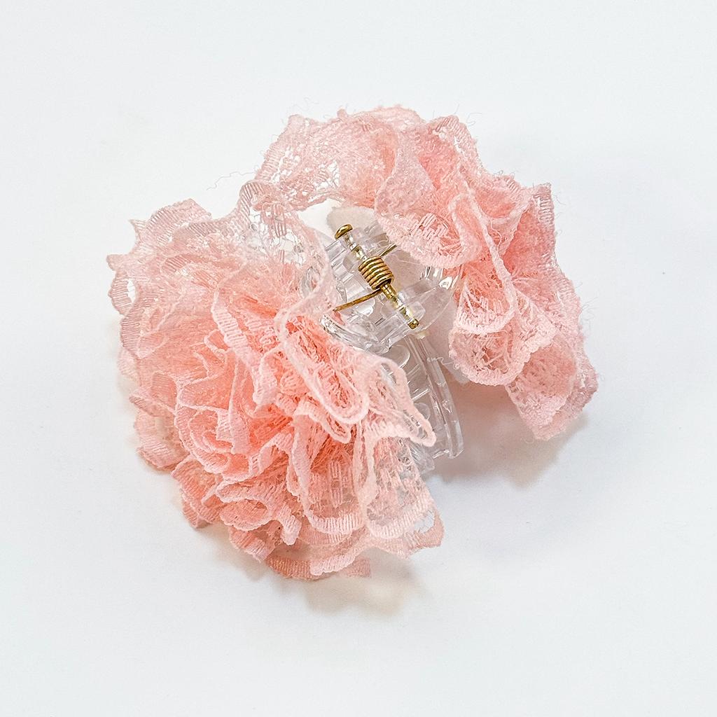 Neue Mini Blumen Haarspangen Mädchen Kinder Spitze Blumen Pferdeschwanzhalter Haarklammern Haarspangen Mode Haarschmuck
