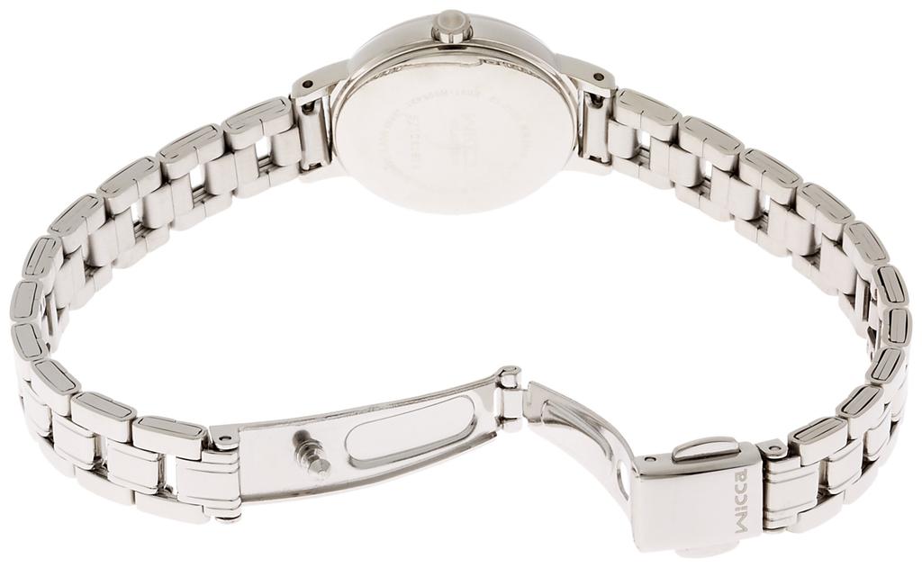 Wicca Waterproof Watch for Business and Student Available In Silver and Simple Design with a Second [CITIZEN] KH9-914-93 Solar-powered, Women's Use.