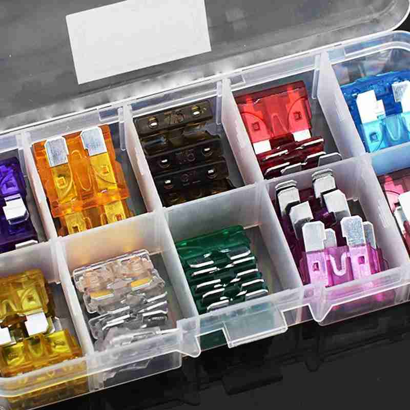 50/100Pcs Car Fuses Kit Assorted Auto Truck Standard Blade Fuse Assortment 2A 3A 5A 7.5A 10A 15A 20A 25A 30A 35A Auto Car Fuse Fuse Holders1