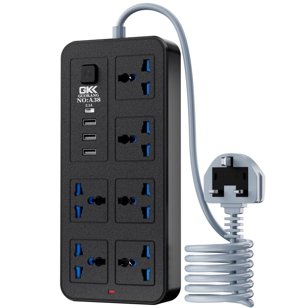 UK Standard Power Strip: Multi-Socket Panel with USB and Extension Cord