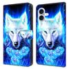 For iPhone 16 Leather Case Pattern Printing Wallet Stand Flip Phone Cover