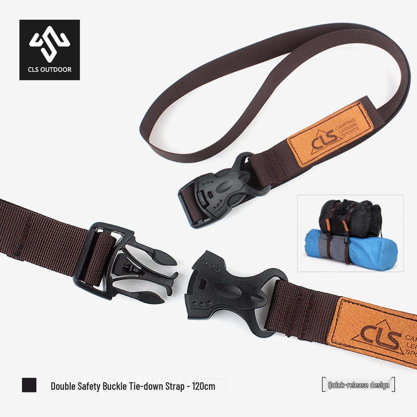 

Dual Safety Buckle Luggage Straps for Secure Suitcase Packing and Cargo Bundling 120x2.5 cm
