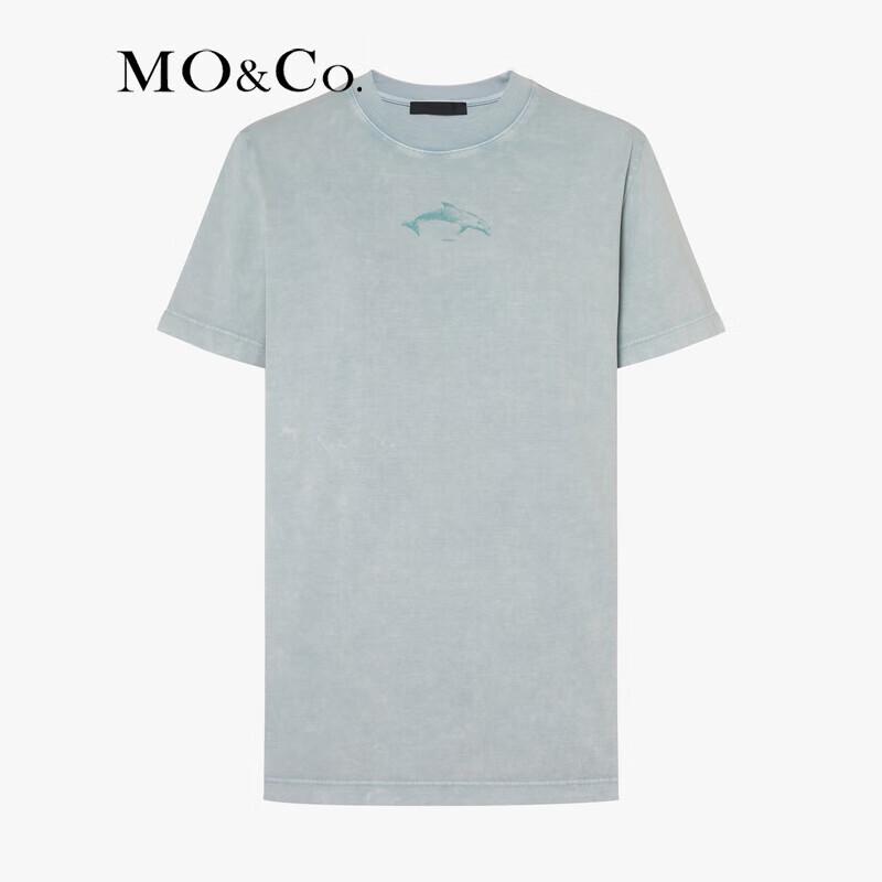 MO&Co. Enzyme Washed Dolphin Print T-Shirt