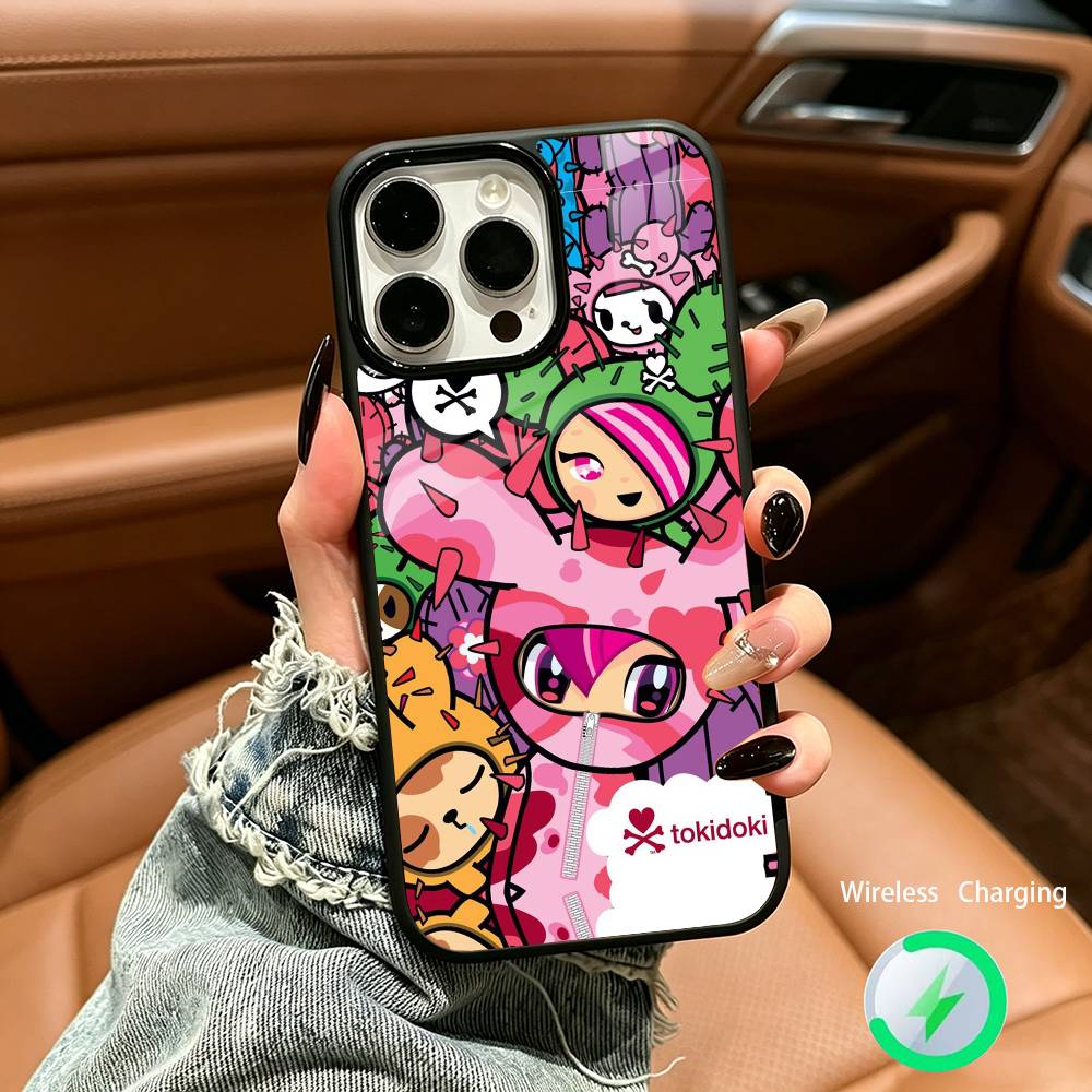 Retro Cute Vibe T-Tokidoki Art Phone Case For IPhone17 16 15 14 13 12 11 Pro Max 16/15/14Plus Wireless Charger Cover Funda