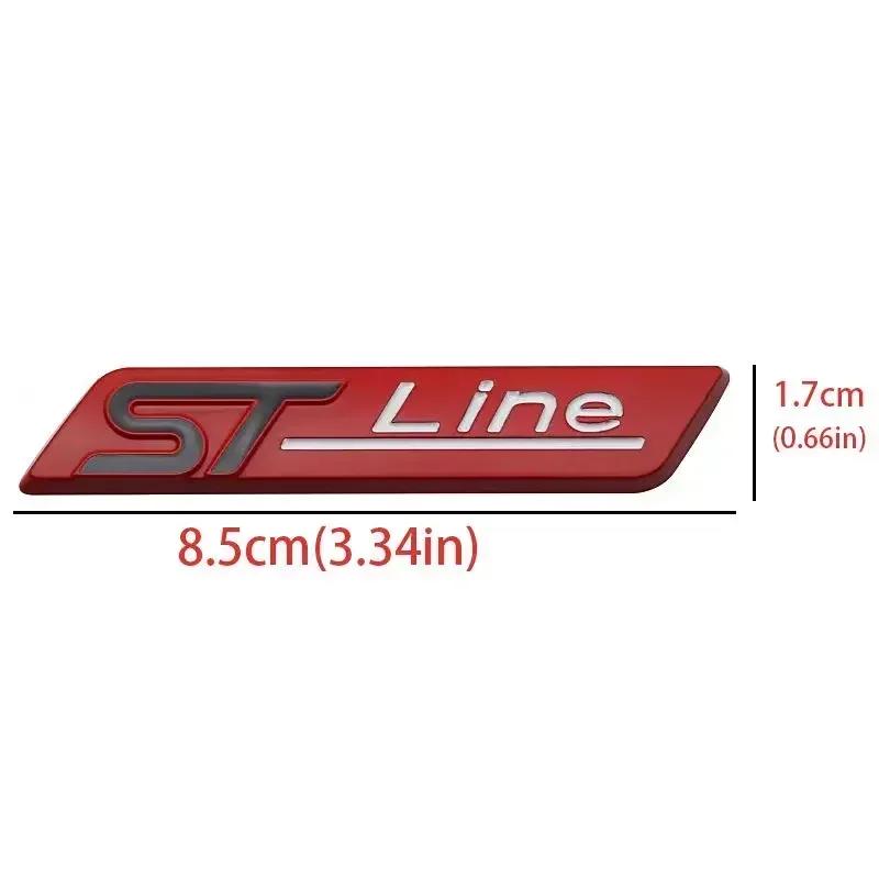 3D Metal ST Line Rear Trunk Badge Emblem Sider Fender Sticker for Ford Stline Focus Fiesta Mondeo Ecosport Kuga ESCAPE