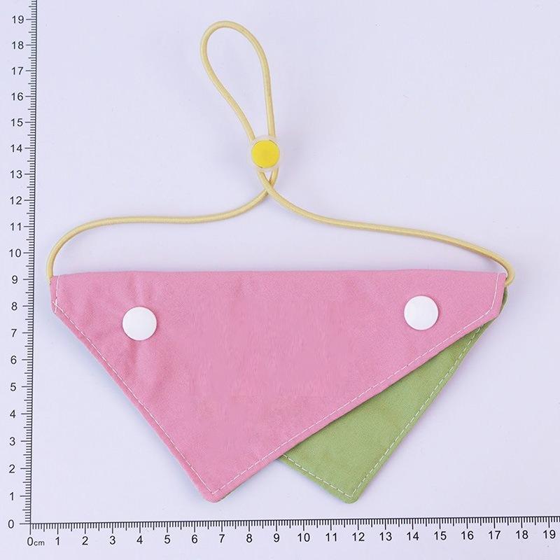 Pet Wet Wipes Towel - Dog Multi-color Triangular Scarf with Adjustable Pocket - Universal Style - Cat Stuffed Toy Bib