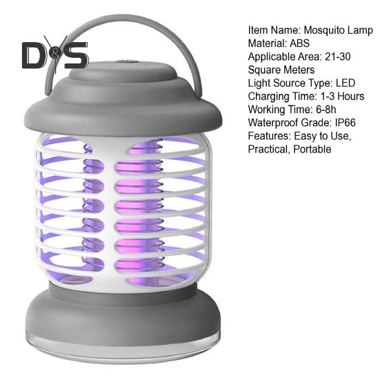 Mosquito Lamp USB Rechargeable IP66 Waterproof Safe To Use Outdoor Indoor Mosquito Zapper Electric Insect Fly Trap
