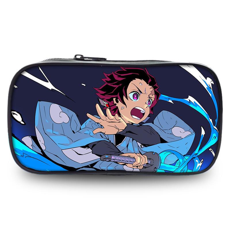 Durable Slayer Demon Pen Bag Versatile Oxford Fabric Large Capacity Stationery Holder