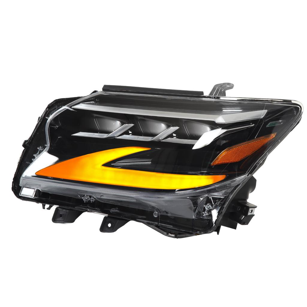 Fari Anteriori per Auto Stile Full LED Trasparenti 3 Lenti Protezione IP67 Gruppo Faro Adatto per GX460 dal 2010 al 2020