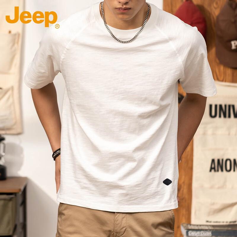 JEEP Men s Cotton Slub Round Neck Short Sleeve T-Shirt 2XL