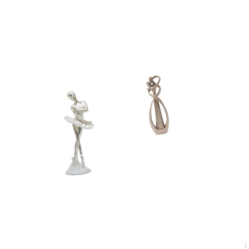 Graceful Dancing Lovers Figurine Modern Art Sculpture Creative Desktop Ornament for Bedroom Office