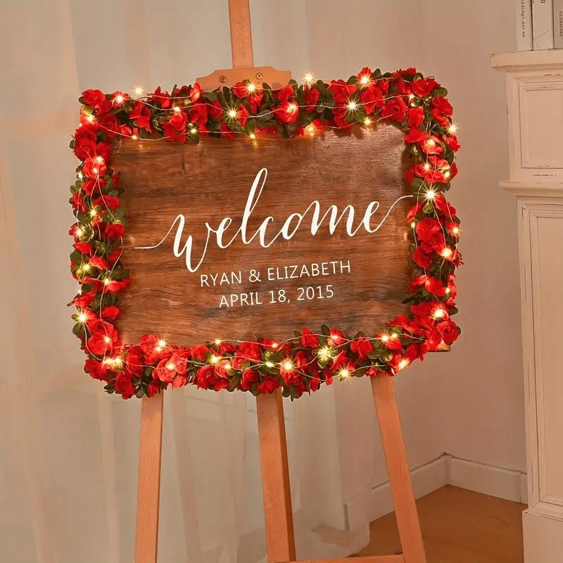 Artificial Figures Artificial Flowers Roses Rattan Home Outdoor Wedding Green Plant Decoration Vine Table Setting