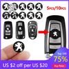2026 Hot Car Sticker For Peugeot 208 407 408 508 2008 107 205 301 206 307 308 3008 207 Car Remote Key Emblem Badge Radio Button
