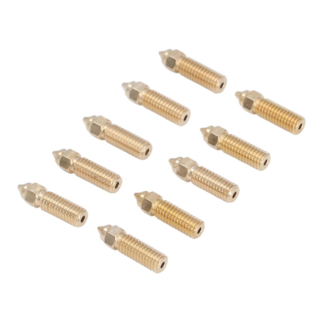 10Pcs 3D Printer Nozzle Kit High Flow Smoother  Bass Extruder Nozzle Replacement for Creali