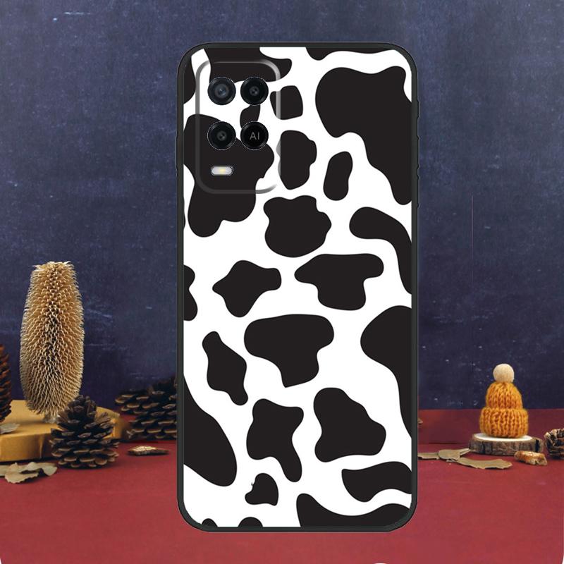 White Black Cow Print Case For Oppo A94 A74 A54 A15 A17 A57 A6 A5 Pro A16 A76 A96 A40 A60 A80 A18 A38 A58 A78 A98