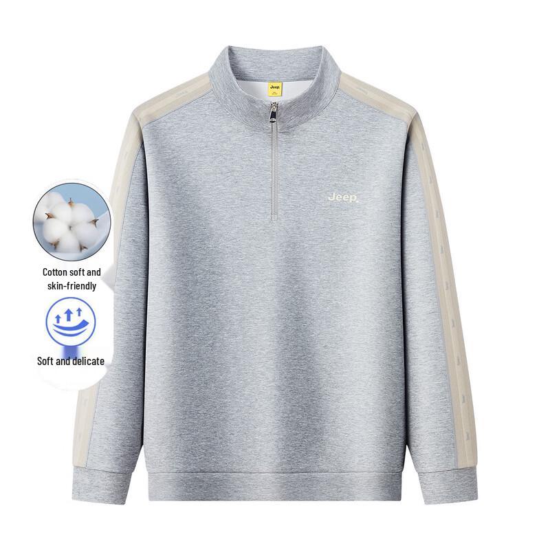 JEEP Men s Stylish Half-Zip Pullover Sweatshirt XL