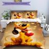 3pcs Pluto Heart Shaped Love Print Bedding Set (1 Cover + 2 Pillowcases, Without Inserts) D058