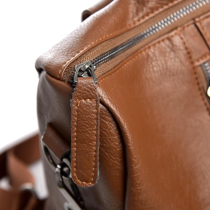 New Fashion Women’s Backpack Hot Brand Designer High Quality PU Leather Simple Leisure Time Backpack Large Capacity Shoulder Bag