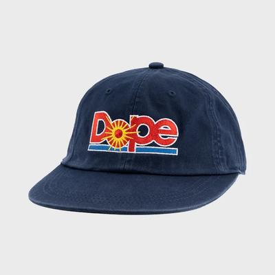 DOPE Lange Krempe Gewaschene Kappe Marine