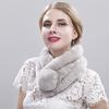 Faux Rabbit Fur Scarf Winter Warm Neckerchief Women Pearl Solid Color Neck Muffler Ladies Thick Scarves