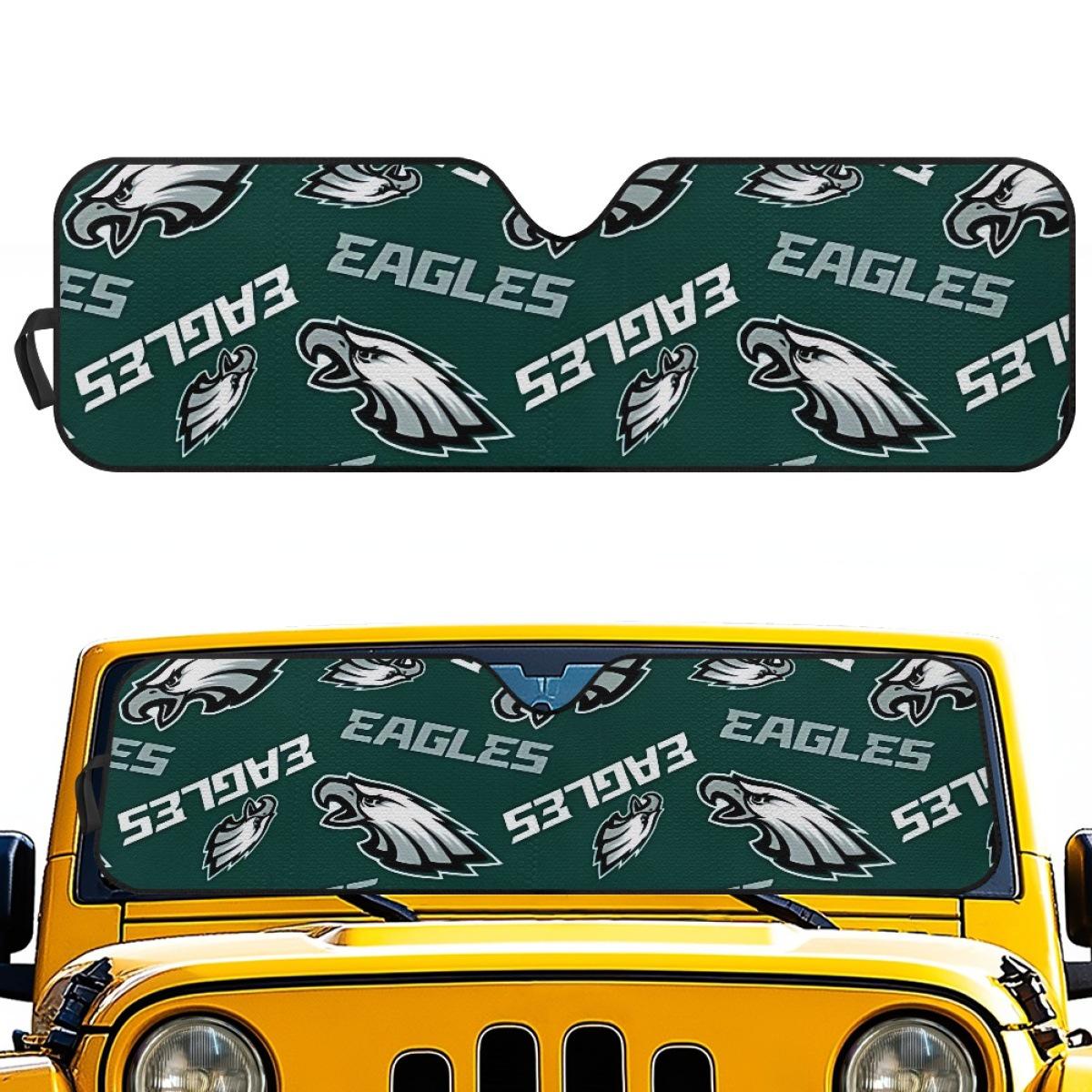 

Philadelphia Eagles Custom Aluminum Foil Sunshade for SUVs - Heat Insulation & UV Protection