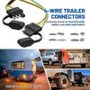 4 Pin Trailer Wiring Harness w/Dust Cover, 16AWG 48-Inch Vehicle & Trailer-Side