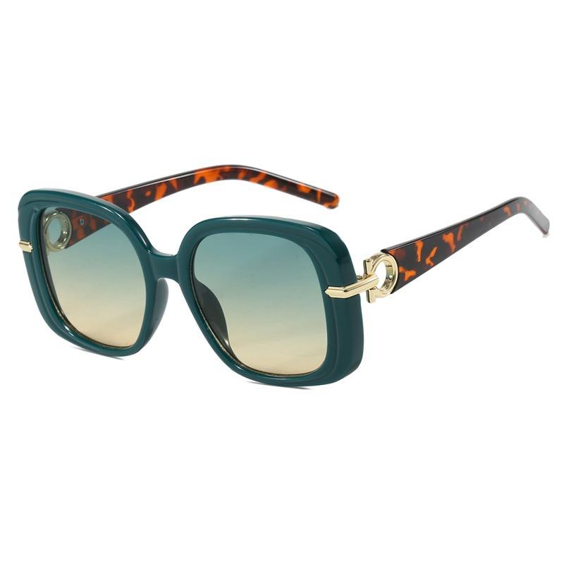 NEW Women Sun Glasse Oversize Frame Anti-UV Spectacles Personality Eyeglasses Double Beam Ornamental Square Sunglasses