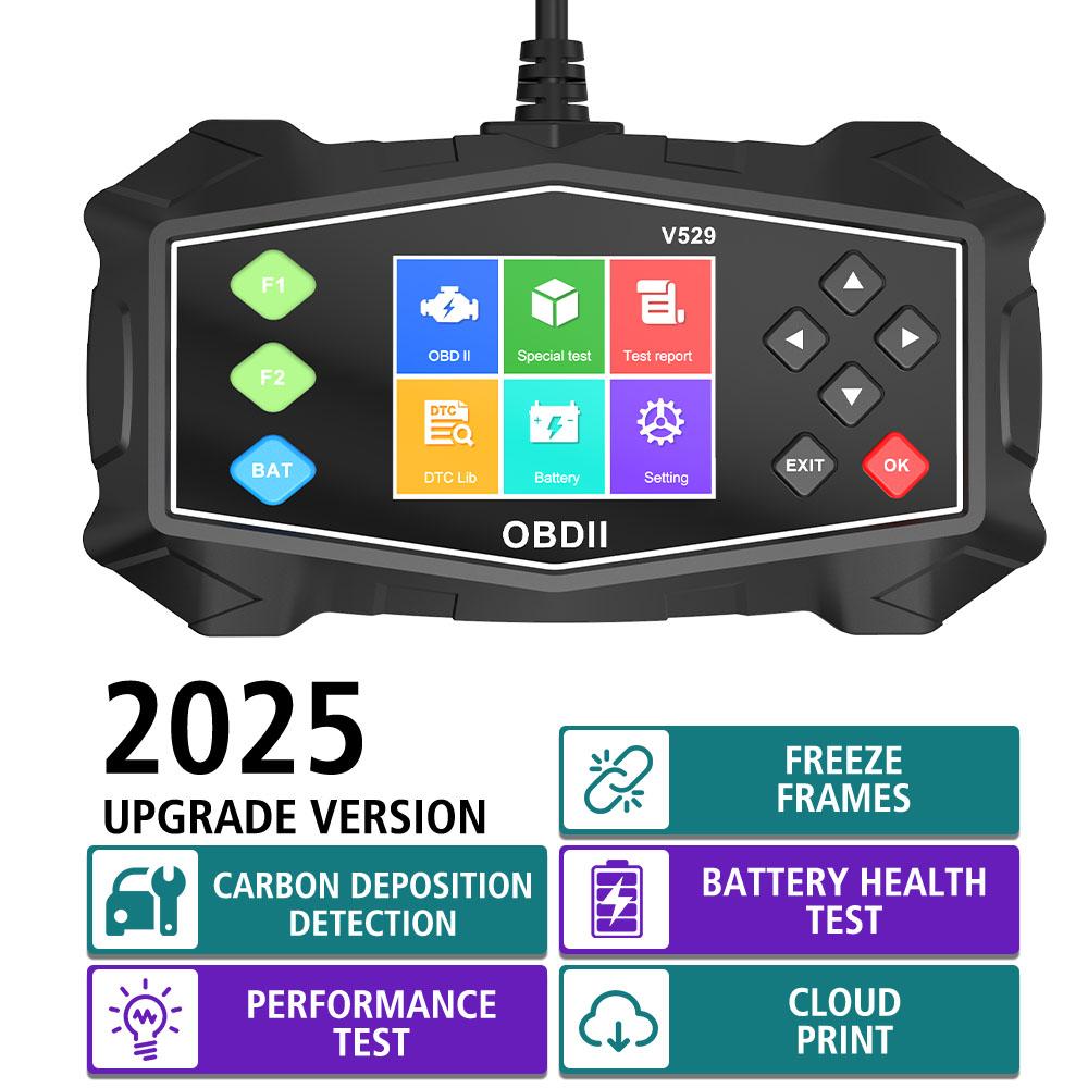 Auto OBD2 Diagnosewerkzeuge Fehlercode löschen Check Engine System Codes löschen/entfernen V529 Code-Leser Batterietester
