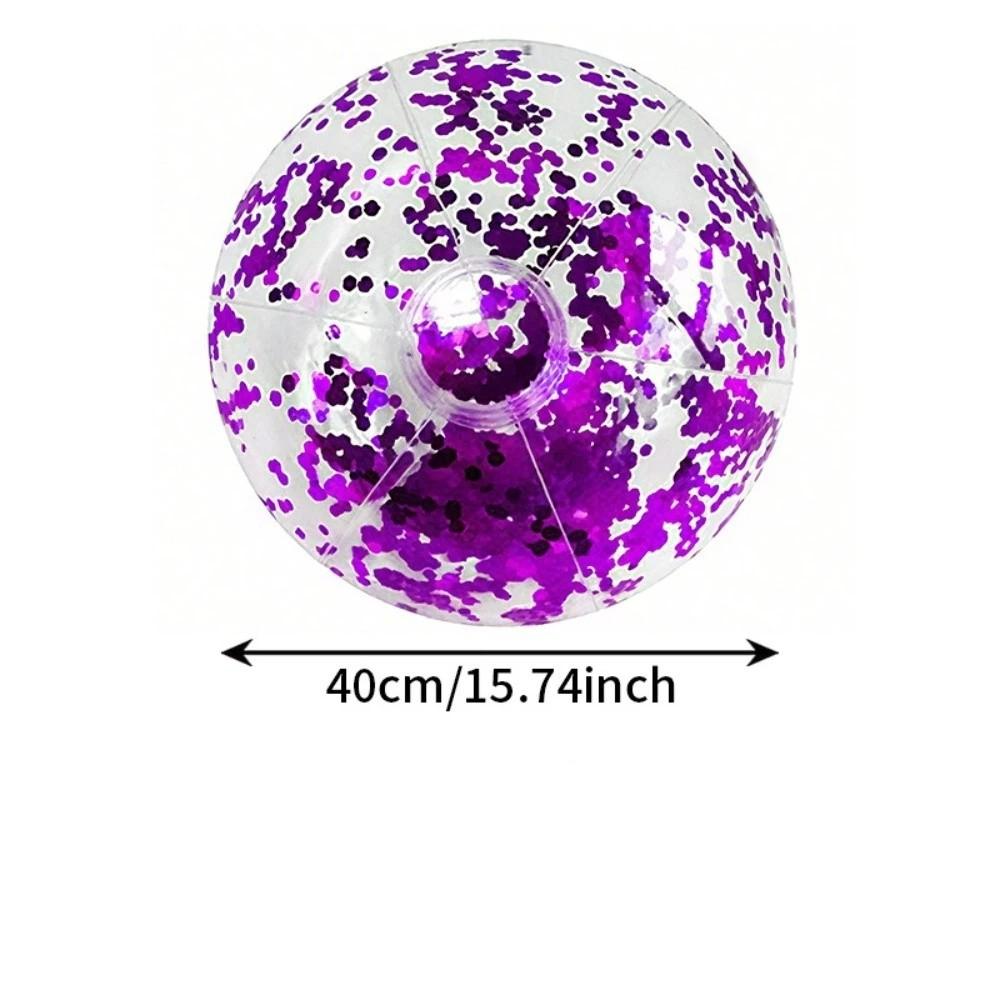 Pailletten Glitzer Strandball 40cm Wasserspielball Lustiger aufblasbarer Strandball Poolparty