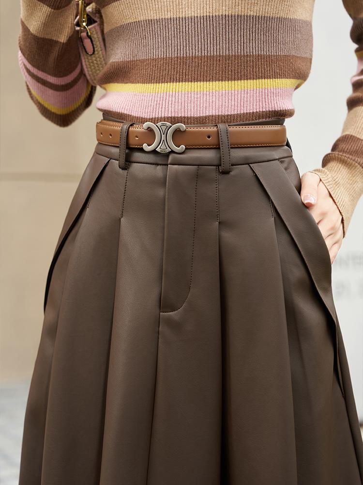 Mishow Frauen Rock 2023 Herbst Neue Koreanische Stil Hohe Taille Solide Vintage Pendler Casual Röcke MXC52B0124