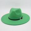 Flat Edge Jazz Hat, Men'S And Women'S Felt Hat, European And American Hat 9.5 Large Brim, High-End Hat, Elegant Foreign Trade Cross-Border Top Hat