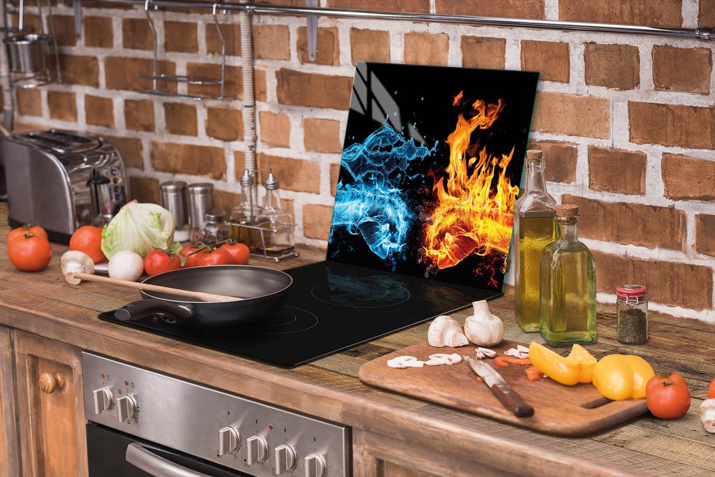 TABLA DE CORTAR DE CRISTAL 52x40 FUEGO
