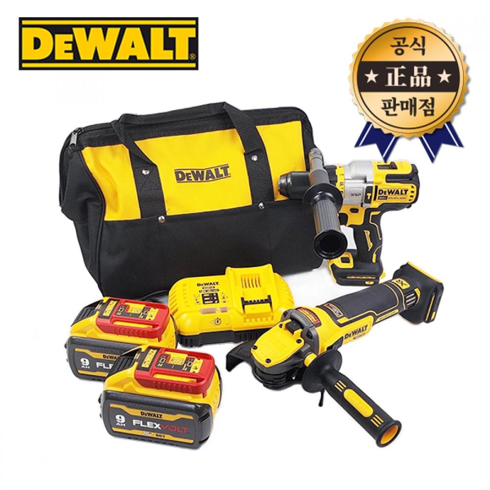 

Комбинированный комплект для зарядки DeWalt DCK2212X2 9,0 Ач, 2 батареи, 20 В DCD999 DCG409, гибкий болт