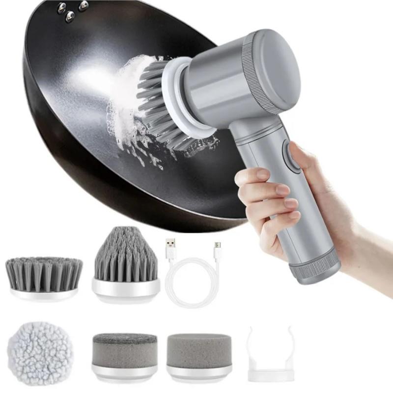 Electric Cleaning Brush Wireless Automatic Kitchen Scrubber Multi Functional Household Cleaning Tool