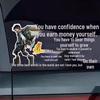 Self-Earned Money Boosts Confidence: Creative Personality Car Decal for Body & Window
