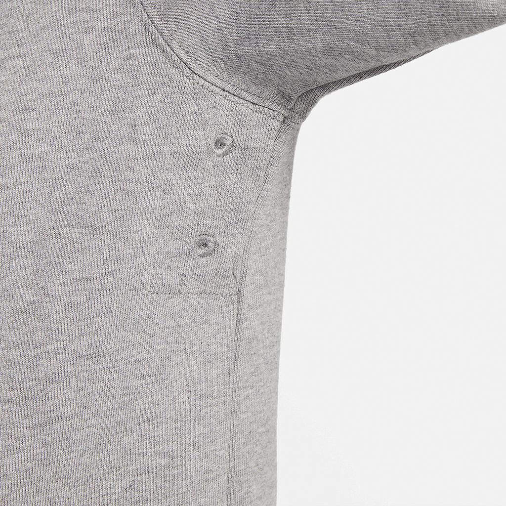 Nike Sportswear Trend Embroidered Logo Half-Zip Long Sleeve Polo Shirt Men Tops Carbon-Heather DX6754-091