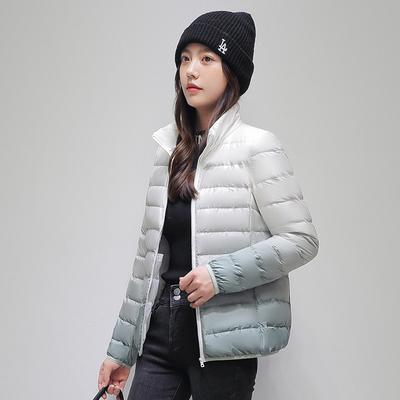 Gradual Change of Color Light Stand-up Collar Down Jacket Winter New 90 White Duck Down Cold Jacket Large Down Jacket