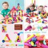Magnetic Building Blocks Construction Toy Set For Kids 64pcs/12pcs Christmas Gift For Boys And Girls Abs Material Colorful Shapes Logical Thinking