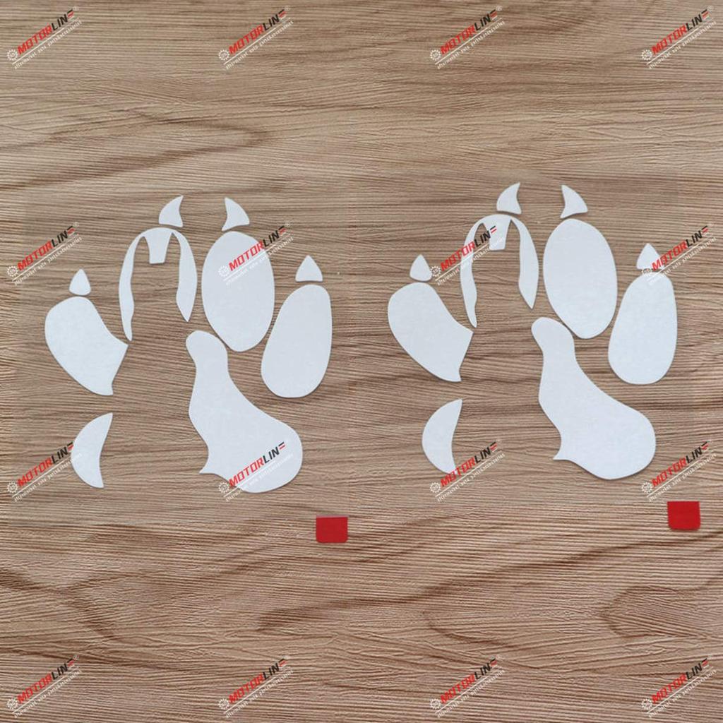 2 Pcs White 4" German Shepherd Dog Decal Sticker Car Vinyl K9 Police Unit Paw