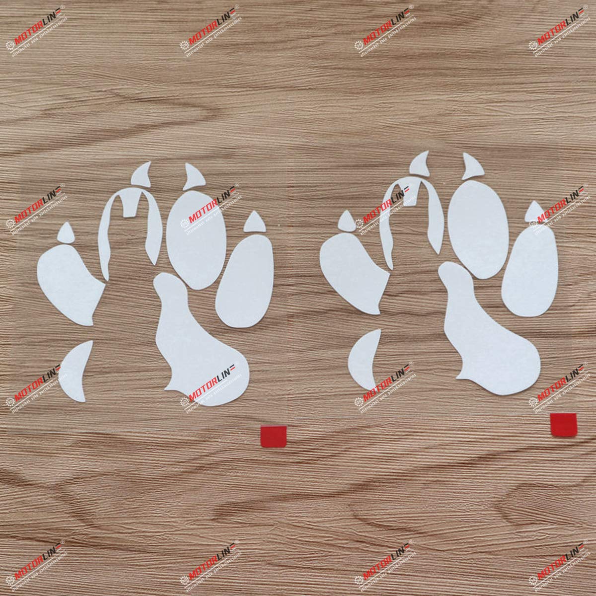 

2 Pcs White 4 German Shepherd Dog Decal Sticker Car Vinyl K9 Police Unit Paw белый