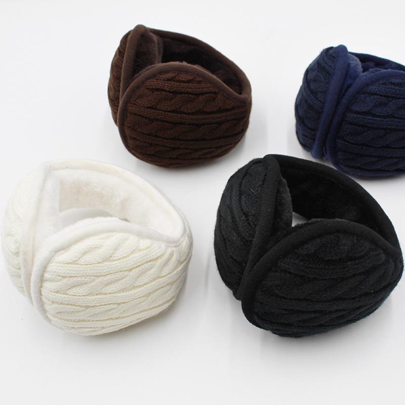 Cross-Border Exclusive Foldable Plush Knitted Earmuffs - Cold-Proof Winter Warm Ear Protection