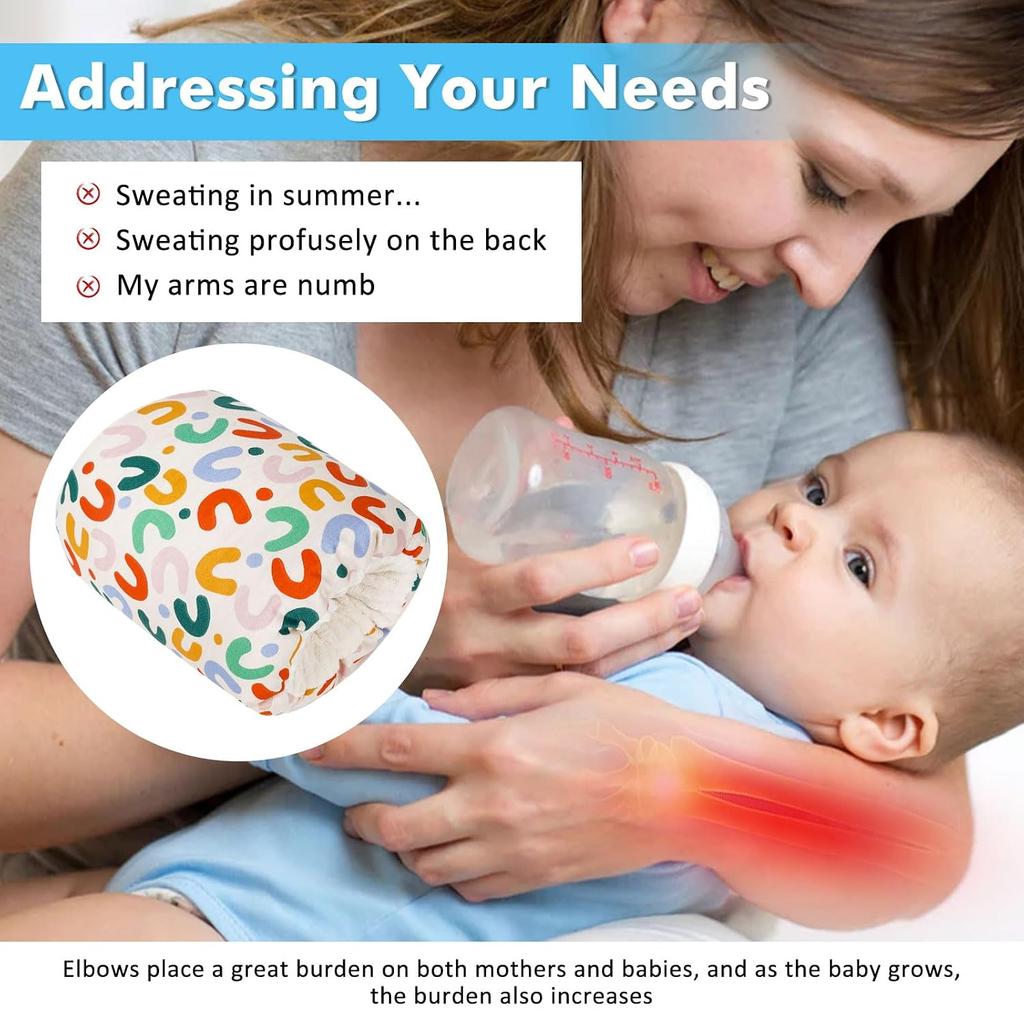 Baby Nursing Arm Pillow for Breastfeeding, Rainbow